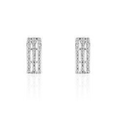 Boucles D'Oreilles Or Blanc Miria