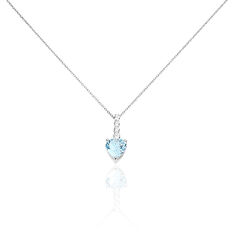 Collier Fiona Or Blanc Topaze - Colliers Femme | Marc Orian