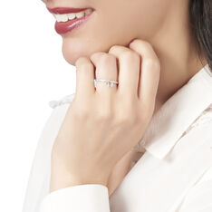 Bague Annalie Or Blanc C?Ur Cadenas