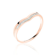 Bague Luna Or Rose Et Diamants