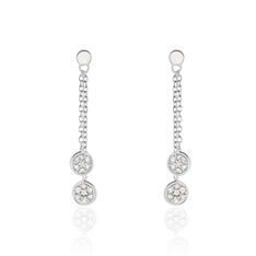 Boucles D'Oreilles Or Blanc Arige