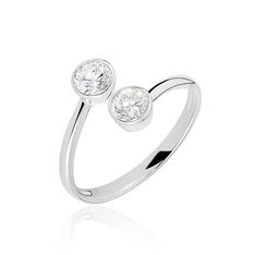 Bague Argent Toi Et Moi Oxydes Clos