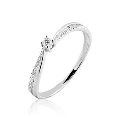 Solitaire Or Blanc Diamant - Bagues Solitaire Femme | Marc Orian