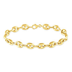 Bracelet Or Jaune Maille Grain De Cafe