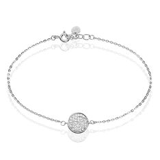 Bracelet Argent Rhodie Tonia Pastille Oxyde