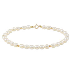 Bracelet Or Jaune Billes Perles