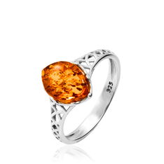 Bague Argent Et Ambre
