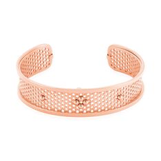 Jonc Acier Rose Auda Perfore Perle