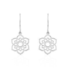 Boucles D'Oreilles Argent Eudeline Pendantes Fleurs