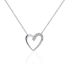 Collier Argent Rhodie Daisy C?Ur Oxyde