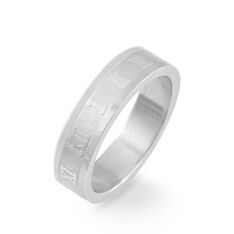 Bague Acier Chiffres Romains