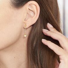 Boucles D'Oreilles Or Jaune Pendantes
