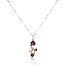 Collier Argent Ambres Multicolores - Colliers Femme | Marc Orian
