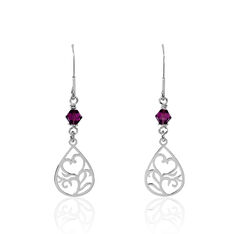 Boucles D'Oreilles Argent Et Pierre