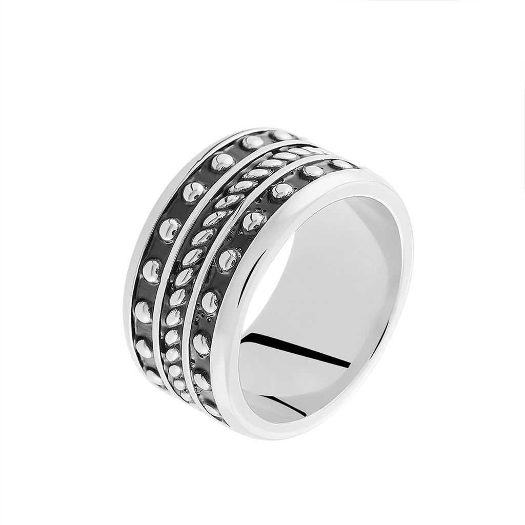 Bague Argent Alban Anneau Large Pointilles Fadhbwn002v Marc