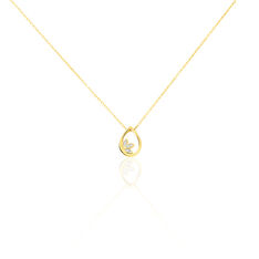 Collier Angelyna Or Jaune Goutte Diamant - Parure de mariage Femme | Marc Orian