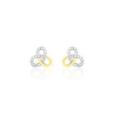 Boucles D'Oreilles Or Jaune Aloise Puces