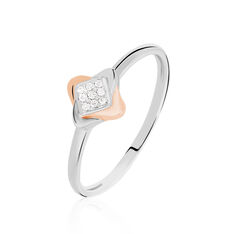 Bague Andrese Or Bicolore Trefle Diamant