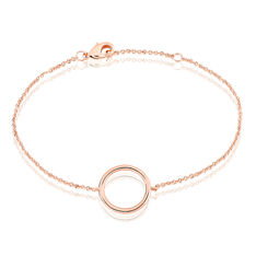 Bracelet Lore Plaque Or Rose Cercle