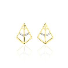 Boucles D'Oreilles Lani Or Jaune Diamant