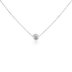 Collier Argent Michaela Boule