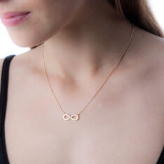 Collier Plaque Or Et Oxyde