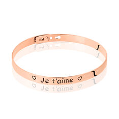 Bracelet Jonc Argent Rose Leana