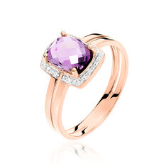 Bague Or Blanc Almas Forme Carree