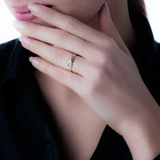 Bague Ester Or Jaune Vague Diamants