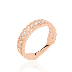 Bague Plaque Or Rose Dalia