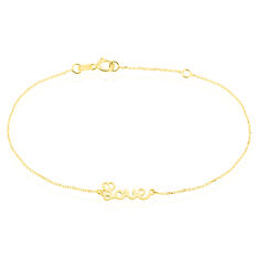 Bracelet Or Jaune Ernestina Message Love