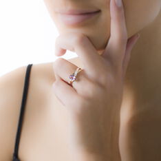 Bague Or Jaune Candice Amethyste