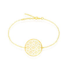 Bracelet Caterina Or Jaune Rond Fleurs