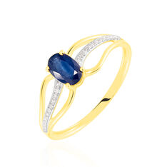 Bague Or Jaune Cecile Saphir