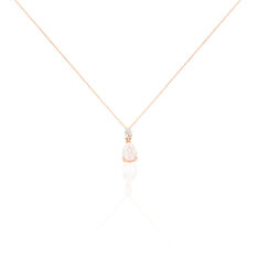 Collier Or Rose Dentelle Quartz Rose - Colliers Femme | Marc Orian
