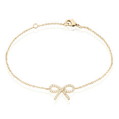 Bracelet Plaque Or Et Oxyde