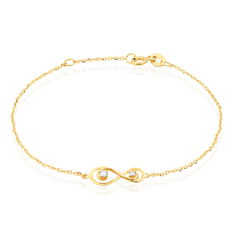 Bracelet Or Jaune Infini Et Oxydes