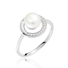 Bague Lenka Argent Perle Oxydes