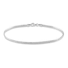 Bracelet Or Blanc Maille Anglaise