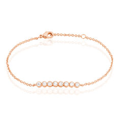 Bracelet Plaque Or Rose Aelis