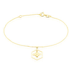 Bracelet Or Jaune Erosa Abeille Hexagone