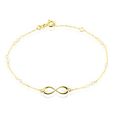 Bracelet Or Jaune Et Perle De Culture