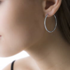 Creoles Argent Diamantee