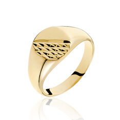 Chevaliere Plaque Or Ovale