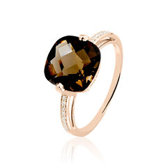 Bague Nina Or Rose Quartz Fume