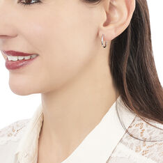 Creoles Argent Rhodie Flexible