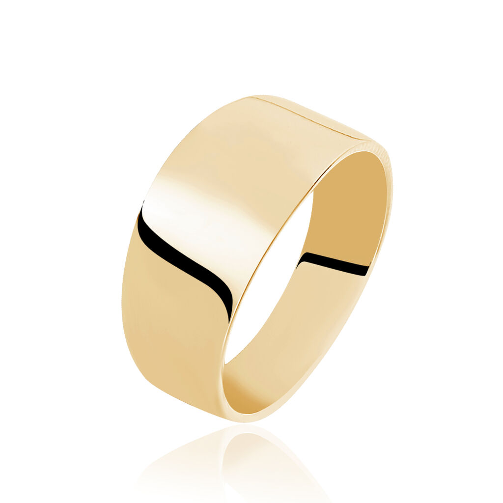 Bague Plaque Or Jaune Anneau Large Lisse FQDFJW0336N • Marc Orian