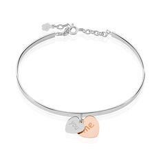 Bracelet Jonc Argent Rhodie You Me