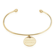 Jonc Plaque Or Abelinda Ouvert Pastille