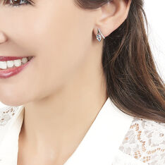 Boucles D'Oreilles Or Blanc